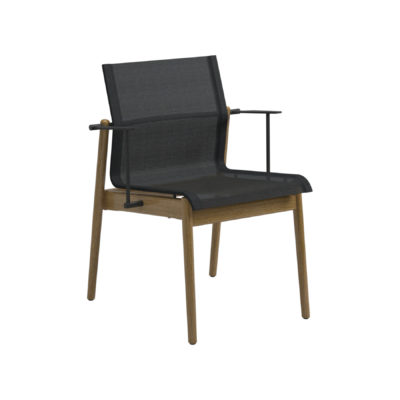 Sway Teak Stacking Chair With Arms