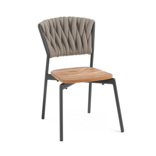 Piper Padded Belt Chair with Teak Seat
